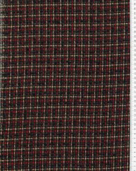 Tweed with squares Red - Tissushop