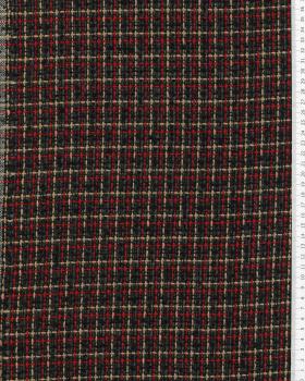 Tweed à carreaux Rouge - Tissushop