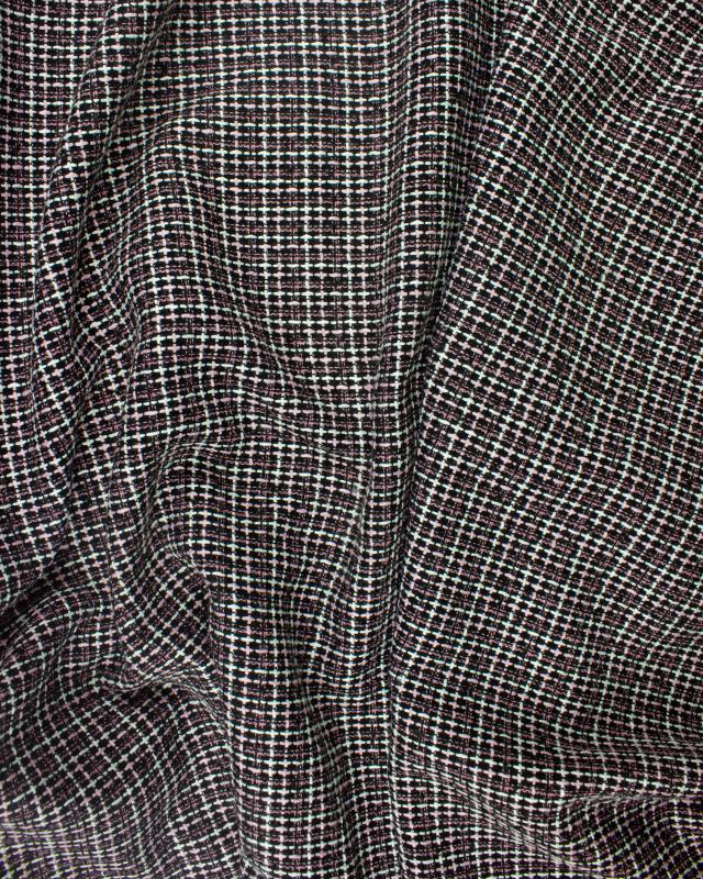 Tweed with squares Pink - Tissushop