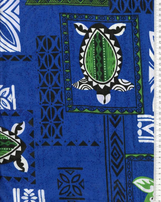 Polynesian Fabric APEAU Blue - Tissushop