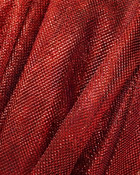 Lurex Metallic Mesh 2 Tones Black / Red - Tissushop