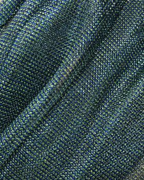 Lurex Metallic Mesh 2 Tones Black / Blue - Tissushop