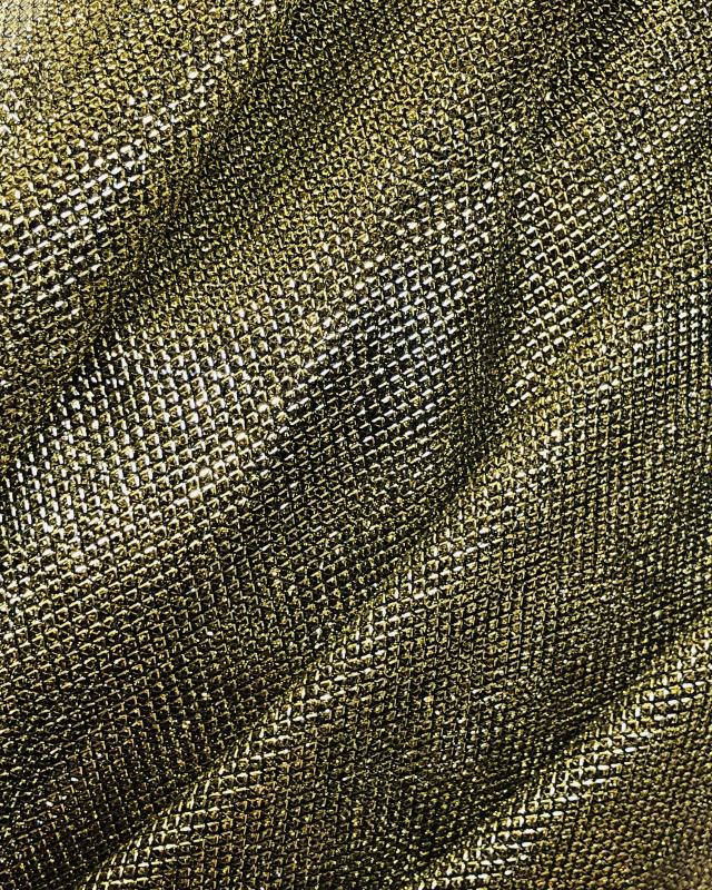 Lurex Metallic Mesh 2 Tones Black / Golden - Tissushop