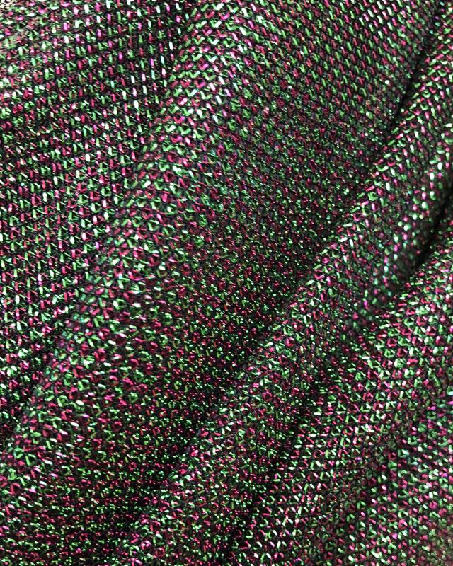 Lurex Metallic Mesh 2 Tones Black / Hydrangea - Tissushop