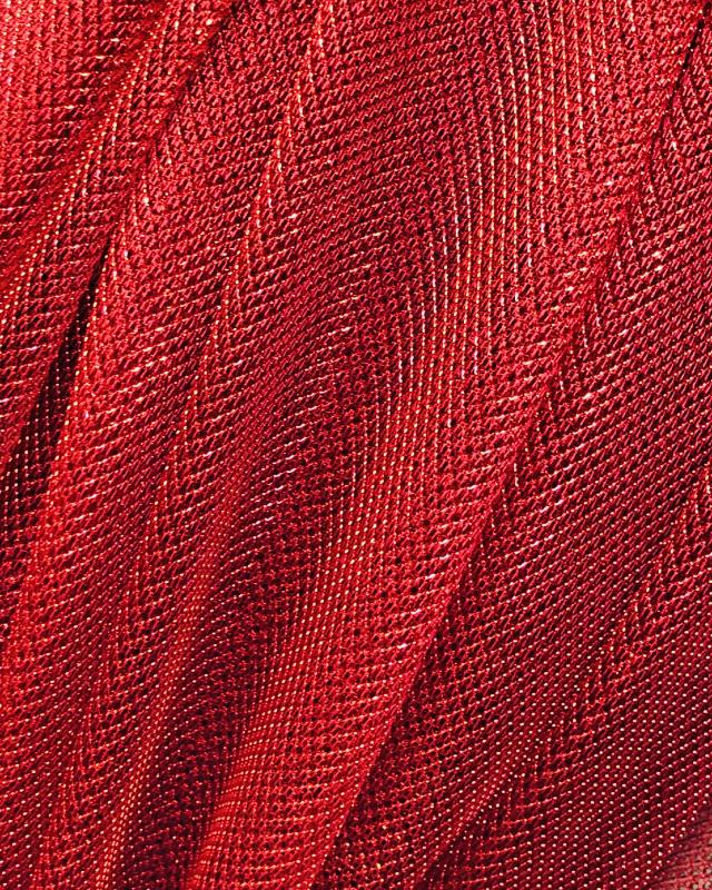 Lurex Metallic Mesh 1 Tone Red - Tissushop