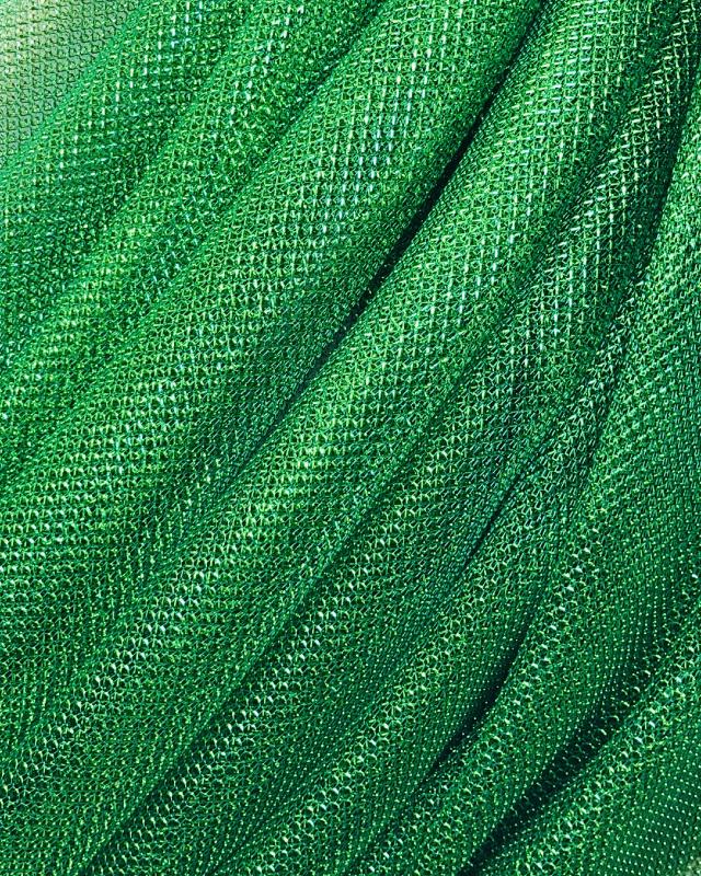 Lurex Metallic Mesh 1 Tone Green - Tissushop