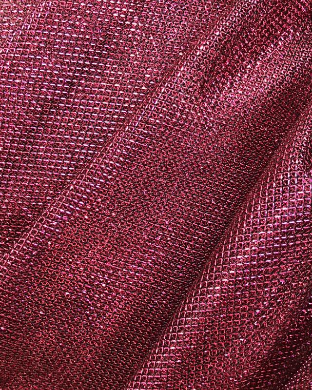 Tulle Lurex Metallic 1 Ton Framboise - Tissushop