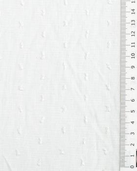 Voile de coton plumetis Blanc - Tissushop