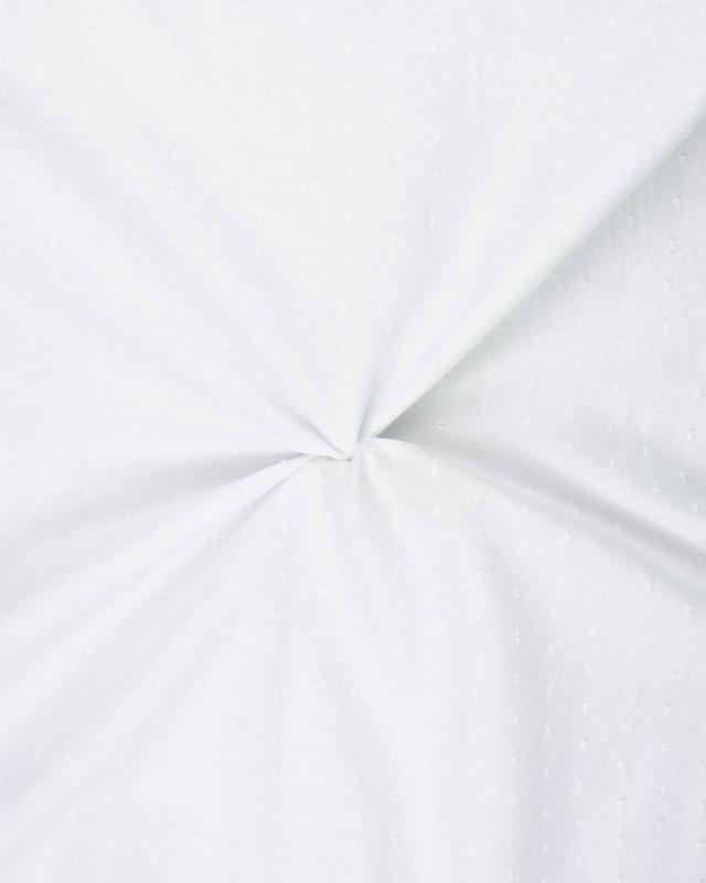 Voile de coton plumetis Blanc - Tissushop