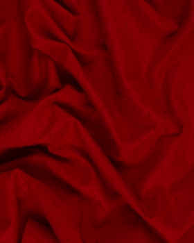 Voile de coton plumetis Rouge - Tissushop