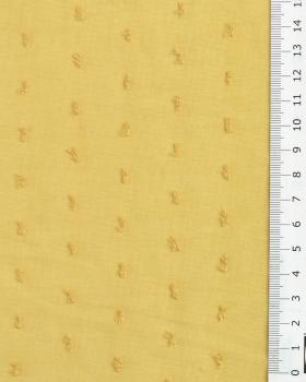 Plumetis cotton voile Mustard - Tissushop