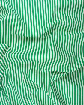 White Stripes Cotton Green - Tissushop