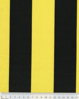 Coton Rayure Jaune et Noir - Tissushop