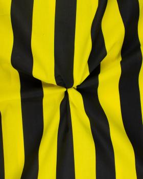 Coton Rayure Jaune et Noir - Tissushop