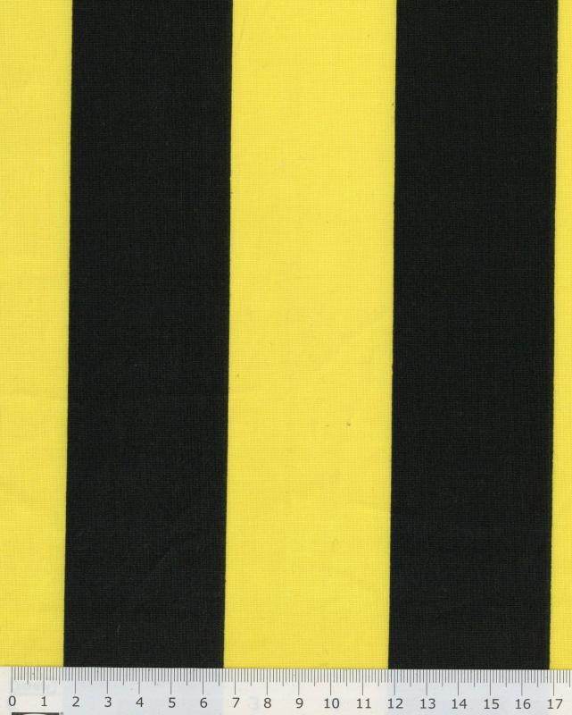 Coton Rayure Jaune et Noir - Tissushop