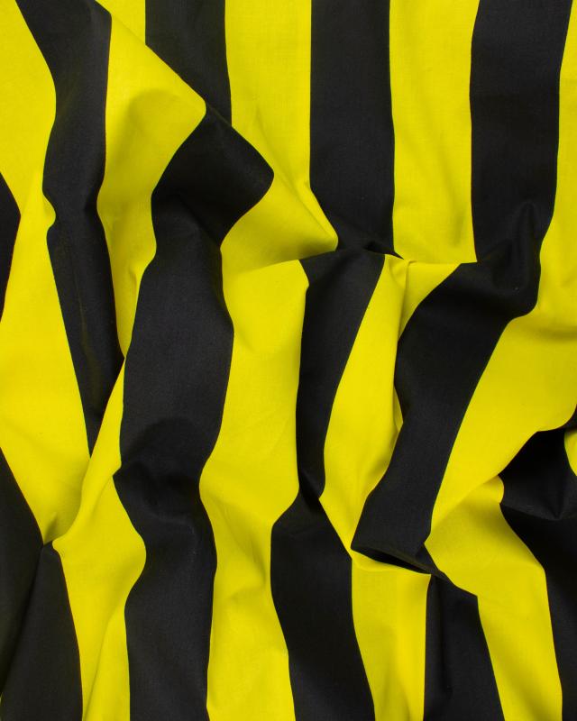 Cotton fabric striped Yellow and Black - Tissushop