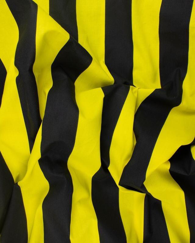Coton Rayure Jaune et Noir - Tissushop