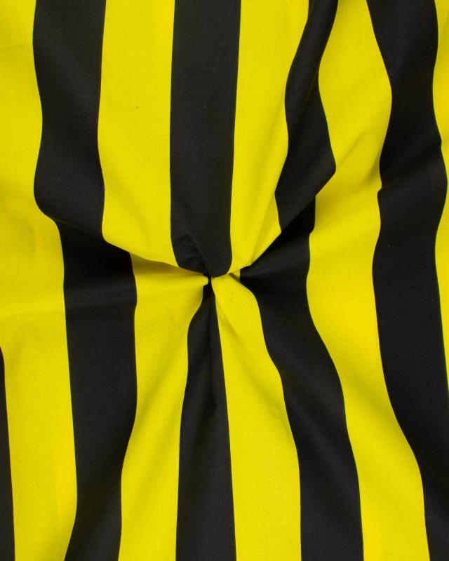 Coton Rayure Jaune et Noir - Tissushop