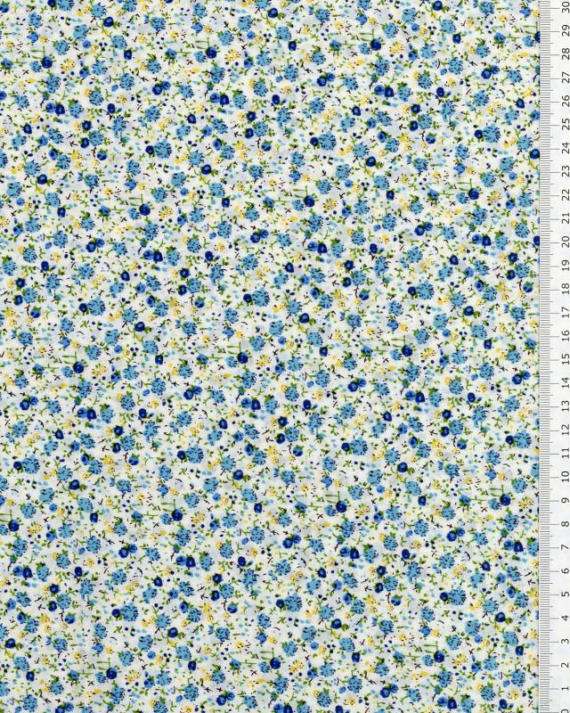 Elisa printed cotton Blue - Tissushop