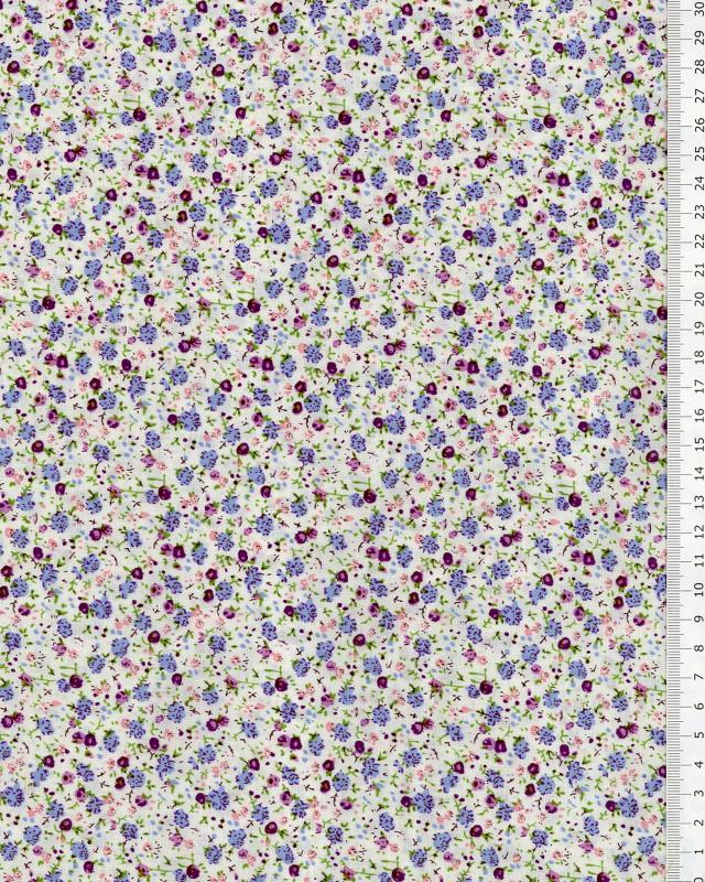 Elisa printed cotton Purple - Tissushop