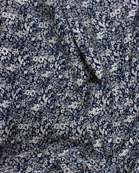 Coton imprimé flore Bleu - Tissushop