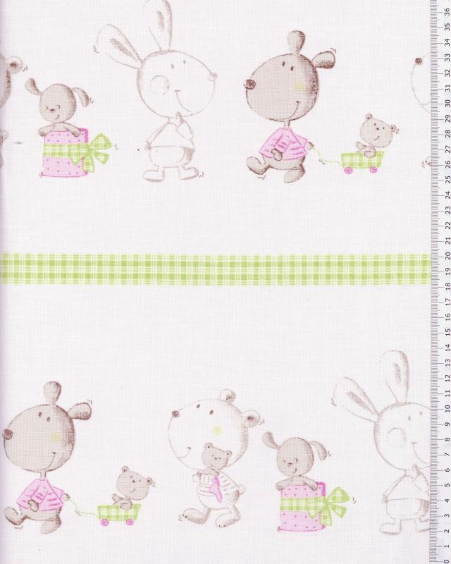 Popeline de Coton Filemon Vert Spring - Tissushop
