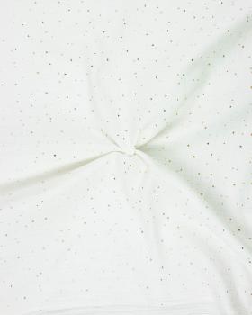 Muslin gold dots sky Ivory - Tissushop