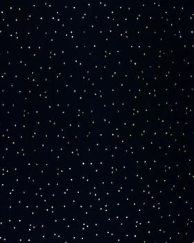 Muslin gold dots sky Black - Tissushop