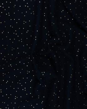 Muslin gold dots sky Black - Tissushop