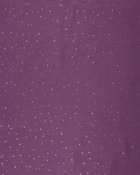 Muslin gold dots sky Strawberry - Tissushop