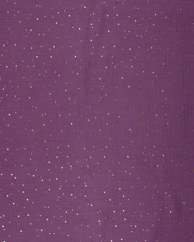 Double gaze pois doré Framboise - Tissushop