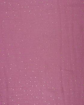 Muslin gold dots sky Pink - Tissushop