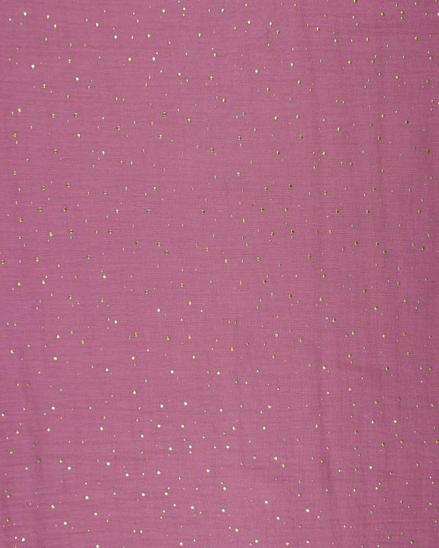 Muslin gold dots sky Pink - Tissushop