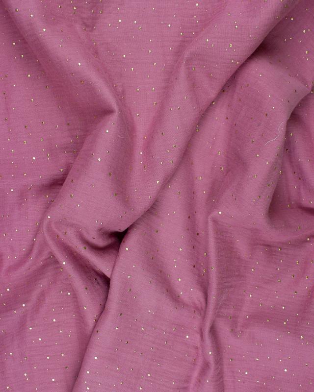 Muslin gold dots sky Pink - Tissushop