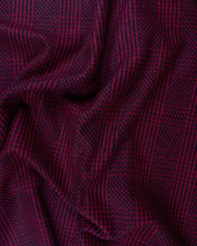 Lainage rayures Rouge - Tissushop