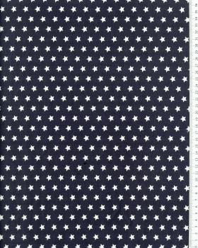 Cotton Popelin White stars on a background Dark Grey - Tissushop