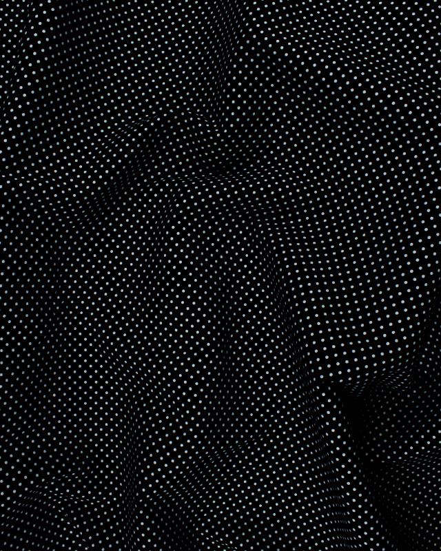 Cotton Popelin White Dot on a background Black - Tissushop