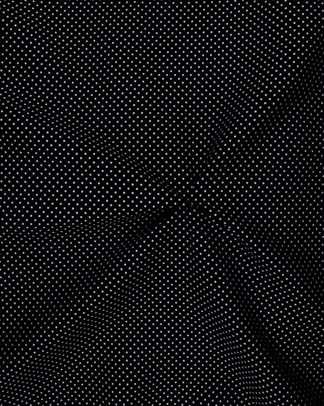 Cotton Popelin White Dot on a background Black - Tissushop