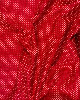 Cotton Popelin White Dot on a background Red - Tissushop