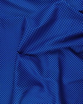 Cotton Popelin White Dot on a background Blue - Tissushop