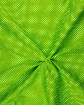 Cotton Popelin White Dot on a background Spring Green - Tissushop