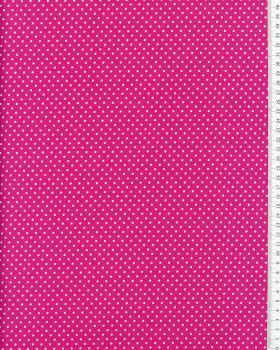 Cotton Popelin White Dot on a background Pink - Tissushop