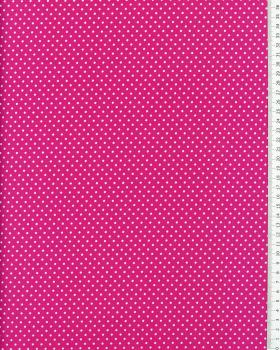 Cotton Popelin White Dot on a background Pink - Tissushop