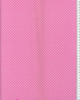 Cotton Popelin White Dot on a background Light Pink - Tissushop