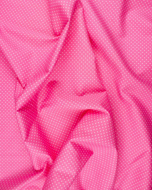Cotton Popelin White Dot on a background Light Pink - Tissushop