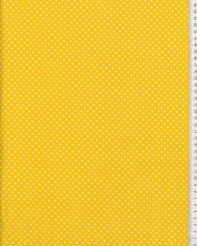 Cotton Popelin White Dot on a background Yellow - Tissushop