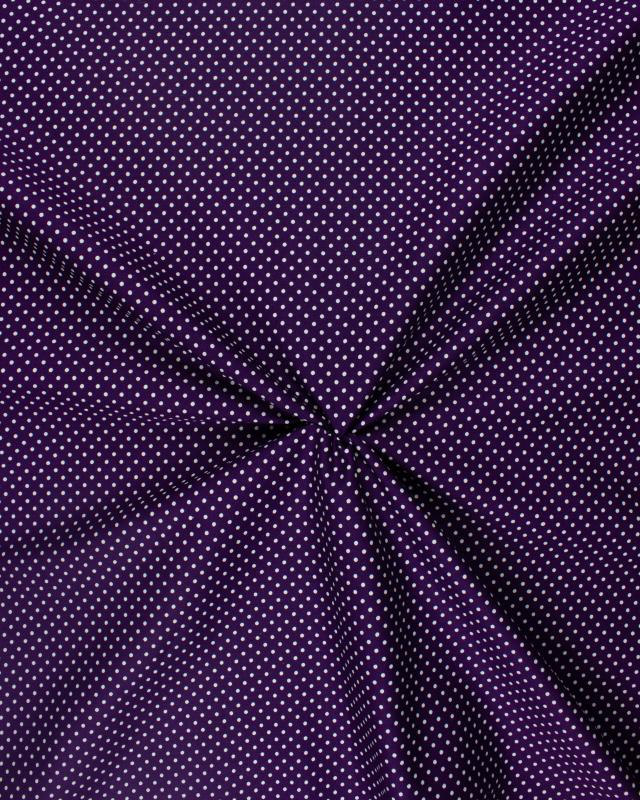 Cotton Popelin White Dot on a background Purple - Tissushop