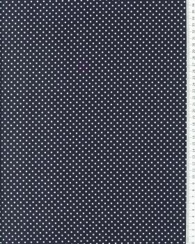 Cotton Popelin White Dot on a background Dark Grey - Tissushop