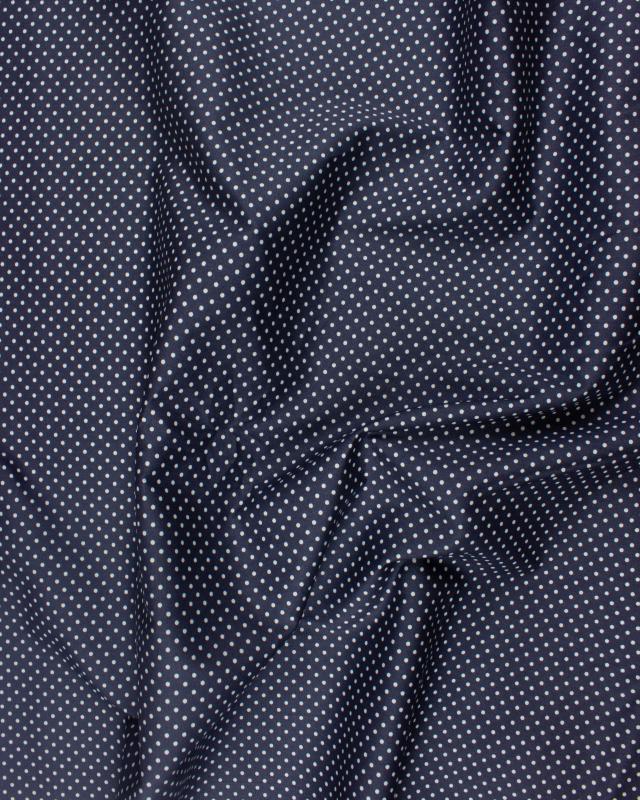 Cotton Popelin White Dot on a background Dark Grey - Tissushop