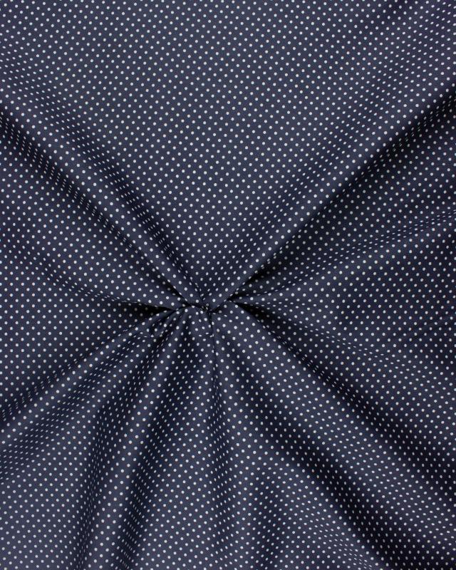 Cotton Popelin White Dot on a background Dark Grey - Tissushop